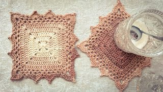 Crochet Square Coaster/Motif Tutorial