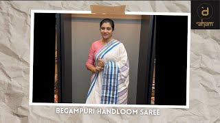 Soft cotton Begampuri Handloom saree.