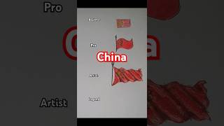 Draw China! Flag #drawing #art #easydrawing #dessin #satisfying #tutorial