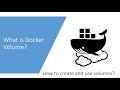 What is Docker Volume?| How to use docker volume? |  Docker tutorial for beginners