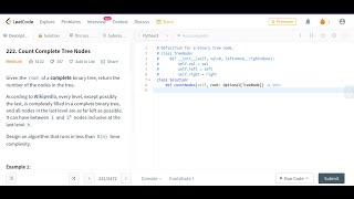 222 .Count Complete Tree Nodes Solution in Python @m-coders