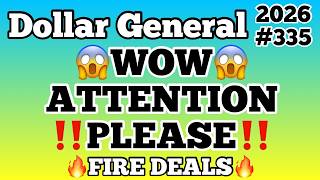 2026#335🚨Dollar General Couponing😱WOW😱ATTENTION PLEASE‼️FIRE DEALS‼️MUST WATCH👀👀
