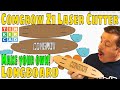 Make a Tinkercad Cardboard Longboard Comgrow Z1 laser cutter