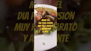 Menú del día peru fusion lomo con arroz y arvejas trituradas en salsa- #food