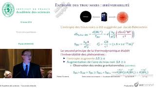 [Conférence] P. VANHOVE - Trous noirs quantiques