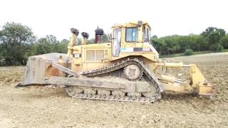 Rippatura da scasso Caterpillar D8 cat e Fiat Hitachi 255 Real sound