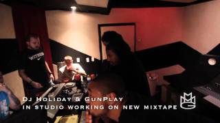 Gunplay and DJ Holiday in studio