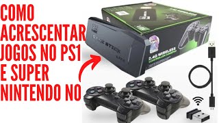 Como acrescentar jogos no ps1 e super Nintendo no Vídeo Game Stick Box 4k Lite