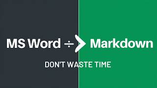 Stop Wasting Time Formatting — Use Markdown Instead