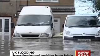 Severe flooding and landslides batter Britain