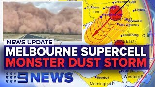 News Update: Wild weather lashes Melbourne, NSW dust storm | Nine News Australia