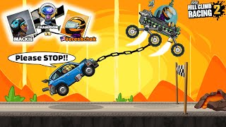 Hill Climb Racing 2 - BEATING BOSS with MOONLANDER? (WHAT?😱)