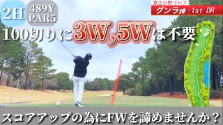 【ゴルフラウンド】難しい3W,5Wを諦めることが100切りへの近道⁉︎FWを抜く事がスコアアップの秘訣