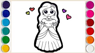 How to Draw Princess Rapunzel | Princess Drawing Easy Step by Step for Kids \u0026 Toddlers