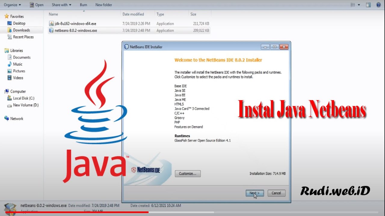 Cara Instal Java Netbeans Youtube