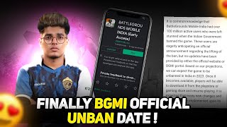 😍Finally Bgmi Unban In India | Bgmi Unban Date Confirmed | Bgmi Unban News