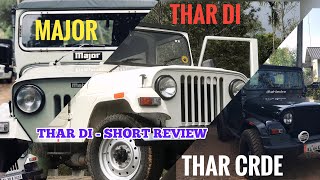 Mahindra major ന്റെ പകരക്കാരൻ/Mahindra THAR Di 4x4 short review/