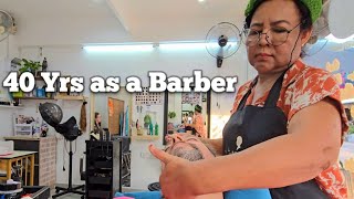 💈40 Years Experience Means Something to this Female Barber. (ASMR go sleep) Pattaya, Thailand 🇹🇭