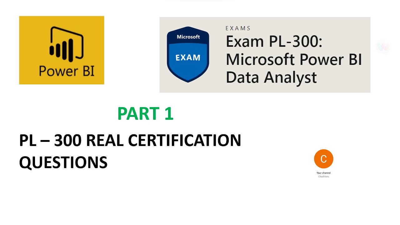 PART 1 : PL 300 - Microsoft Power BI Data Analyst - YouTube