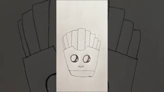 How to Draw French Fries Cute and Easy Drawing for beginners  #shorts