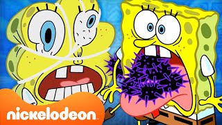 SpongeBob | Najbardziej bolesne sceny ze SpongeBoba 😣 | 60 minut | @SpongeBobOfficial | Nickelodeon