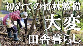 【竹林整備】初めての竹林整備はとても大変でした。秋のきのこ、やすまるだしでおでん作り。自然豊かな里山暮らしの日々｜村暮らし｜移住【標高800mの田舎暮らし】