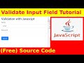 Ep79 - validation with javascript on input fields - Source Code