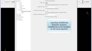 SURFCAM Tutorial - SolidWorks: Import Settings