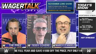 Daily Free Sports Picks | Monday Night Football Preview and NFL Prop Bets on WagerTalk Today | 11/23