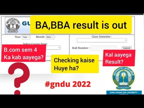 B.com,BA,BBA Result Is Out #gndu #2022 #exams B.com Sem 4 Ka Kab Aayega ...