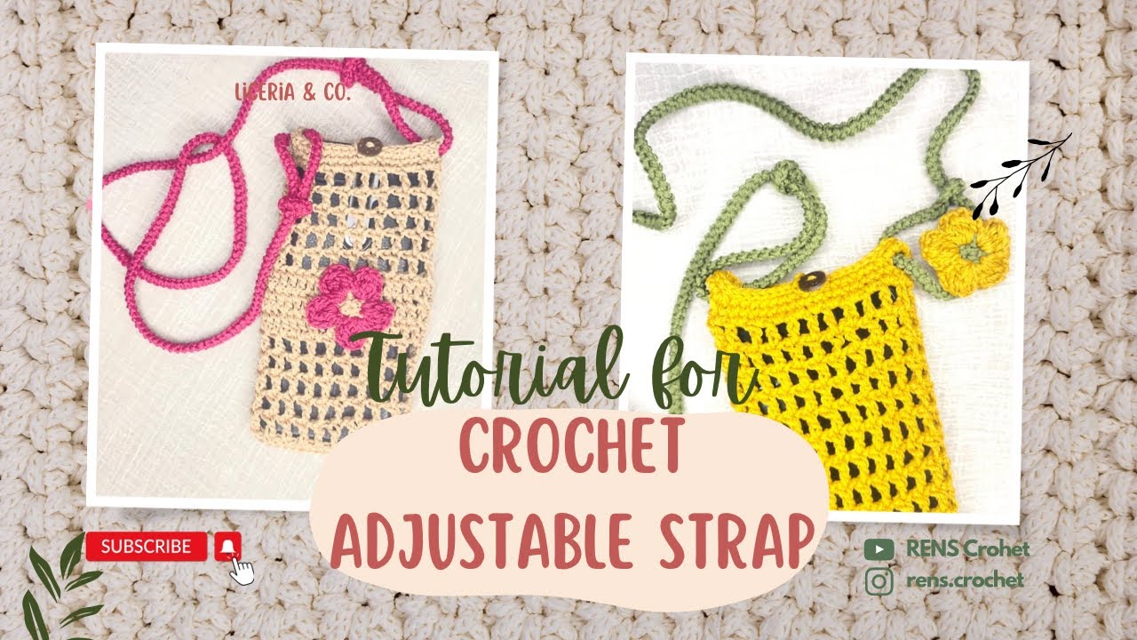 Crochet Adjustable Strap Tutorial Tali Tas Rajut Youtube