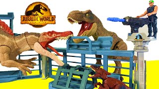 🦖 JURASSIC WORLD DOMINION Dinosaur Figure Opening 🦕 Playset + T-REX + Spinosaurus