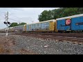 csx and ns trains meet with bonus also amtrak meets csx train chasing a cp train more trains