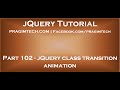 jQuery class transition animation