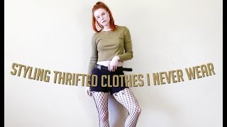 styling thrifted clothes I never wear and with glasses