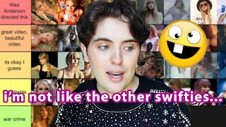 TIER RANKING EVERY TAYLOR SWIFT MUSIC VIDEO |  *controversial & chaotic*