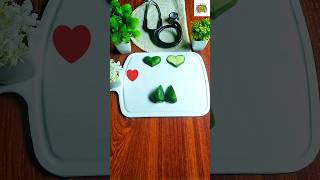 ❤️ CUCUMBER HEART ❤️ #shorts #viral #trending #green #heart #howto #art