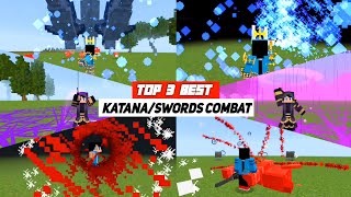 TOP 3 BEST KATANA \u0026 SWORDS COMBAT Addon in Minecraft PE 1.20+