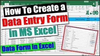 How to create a Data Entry Form in MS Excel (Data Form in Excel)