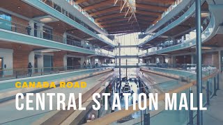 [4K] Central Station Mall Surrey BC Canada - Street Walking TourㅣCanada road, 4K Virtual Tour