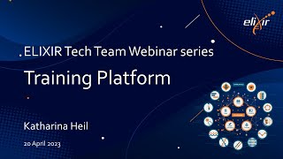 ELIXIR Training Platform Webinar