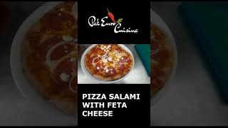 SAMALL PIZZA SALAMI | PIZZA SALAMI WITH FETA CHEESE BY PAKEURO CUISINE | EUROPEAN FOOD