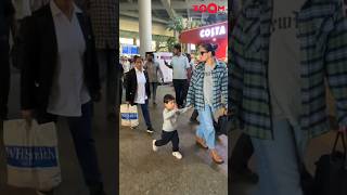 Jeh Ali Khan CUTELY waves at paps as he returns from vacay with Kareena \u0026 Saif 😍 #shorts #saif