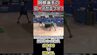 【全日本卓球2023】丹羽孝希選手も諦めるレベル！？阿部選手のバックハンド！！【丹羽孝希vs阿部悠人】#shorts #short