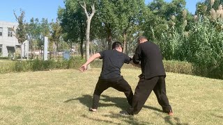太極拳推手實戰訓練，引進落空拔根發放，Tai Chi & Kung Fu