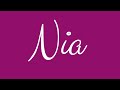 Learn how to Sign the Name Nia Stylishly in Cursive Writing