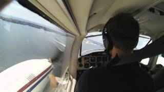 Piper Aztec Approach and Landing Toronto Island