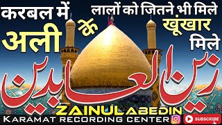 करबल में अली के लालों को जितने भी मिले खूंखार मिले Karbal Me Ali Ke Lalon Ko By Zainul Abedin Naat