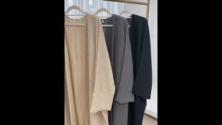 Loriya Womens Clothing OEM ODM Autumn Winter Cardigan Abaya Muslim Women Dress Dubai Abaya#abaya