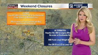 Weekend traffic closures around the Valley